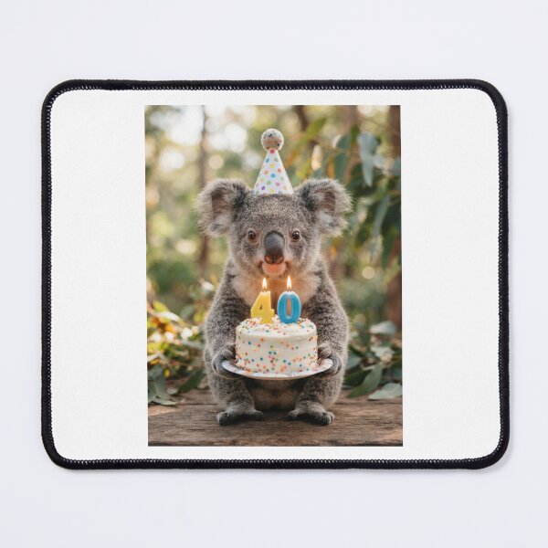 Item preview, Koala 40th birthday cute adorable cake party baby kawaii designed and sold by CheeseBlueprint.