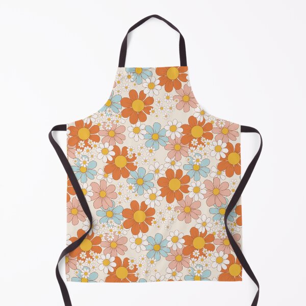 Item preview, Groovy Retro 70s Orange Daisy Flower Pattern designed and sold by Zaya_art.