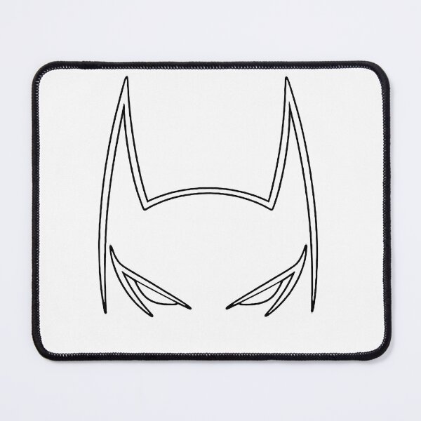 Item preview, Minimalist Superhero Cowl Ears White Outline Dark Aesthetic Graphic designed and sold by DesignArtist.ia.