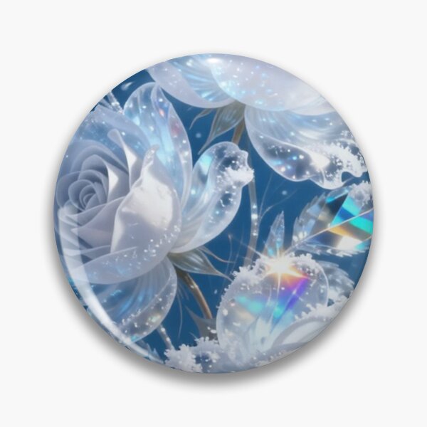 Item preview, White Crystal Frozen Roses Winter Magic designed and sold by LenNo9881.