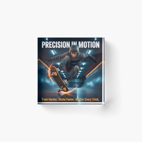 Item preview, Precision In Motion Skate Training Poster: Concrete Indoor Arena Extreme Trick Canvas designed and sold by Creative-RE.