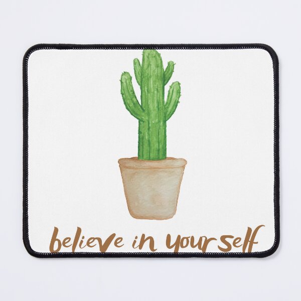 Item preview, Believe in Yourself – Cute Watercolor Cactus Boho Motivational Quote designed and sold by CraftEvo.