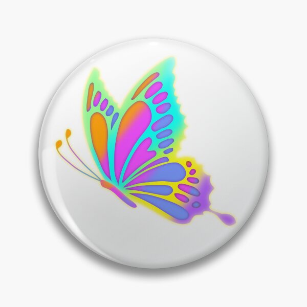 Item preview, Glowing Neon Butterfly Side View Pastel Aesthetic designed and sold by SolutionsArt.