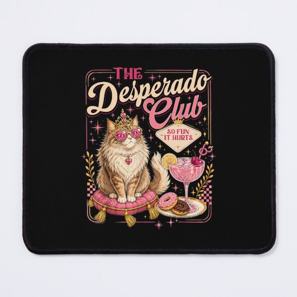 Item preview, The Desperado Club Cat Pink Cocktail Funny Retro Design designed and sold by CocoLama.