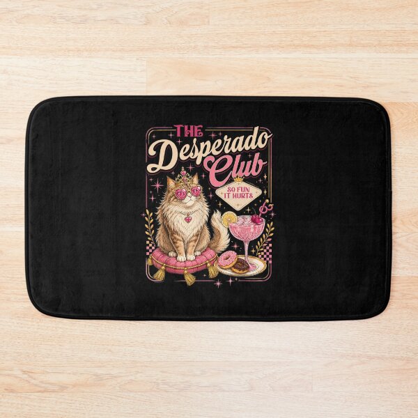 Item preview, The Desperado Club Cat Pink Cocktail Funny Retro Design designed and sold by CocoLama.