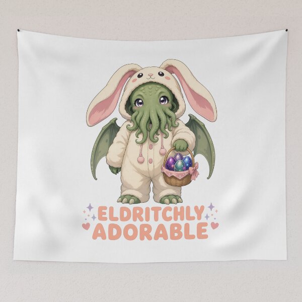 Item preview, Lovecraft Easter – Eldritchly Adorable Bunny designed and sold by Fenay Designs.