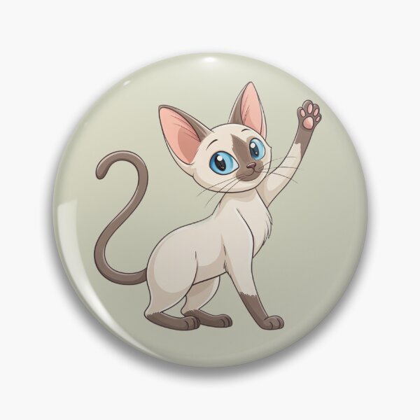 Item preview, Cute Kawaii Colorpoint Shorthair Cat with Blue Eyes designed and sold by Mousy17.