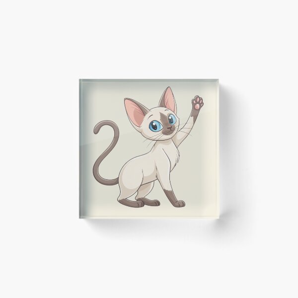 Item preview, Cute Kawaii Colorpoint Shorthair Cat with Blue Eyes designed and sold by Mousy17.