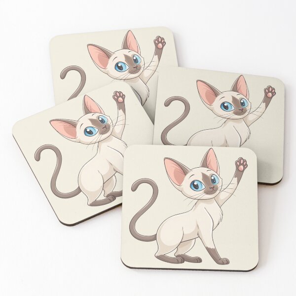 Item preview, Cute Kawaii Colorpoint Shorthair Cat with Blue Eyes designed and sold by Mousy17.