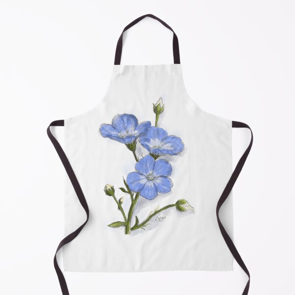 Item preview, Blue Flax Flower Painterly Botanical Illustration designed and sold by hopenoli_art.