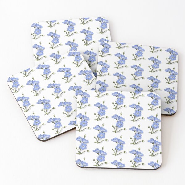 Item preview, Blue Flax Flower Painterly Botanical Illustration designed and sold by hopenoli_art.