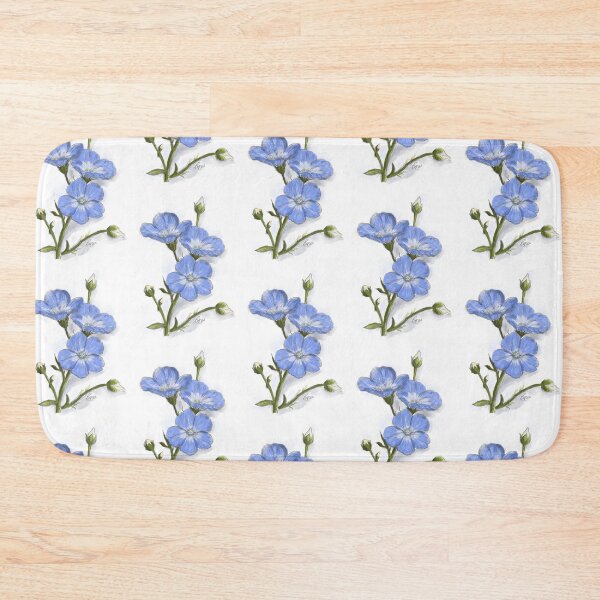 Item preview, Blue Flax Flower Painterly Botanical Illustration designed and sold by hopenoli_art.