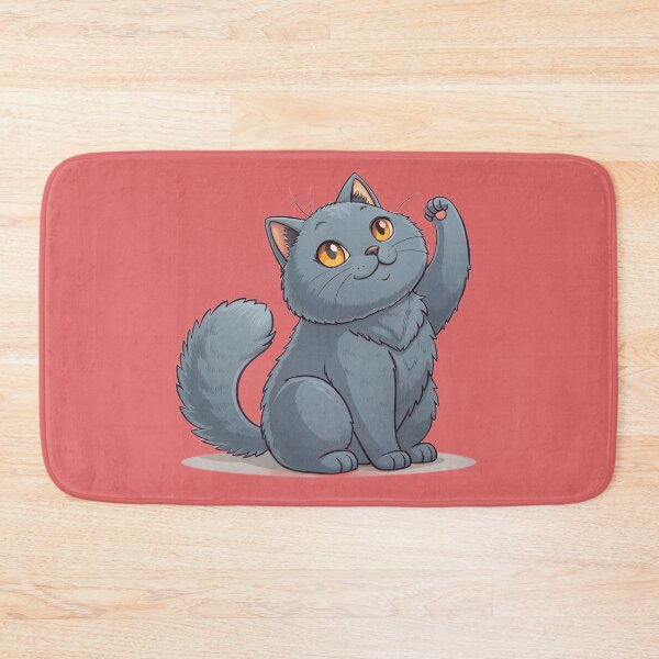 Item preview, Cute Kawaii Chartreux Cat with Golden Eyes designed and sold by Mousy17.