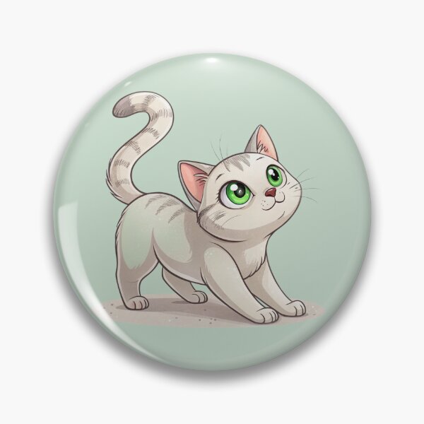 Item preview, Cute Kawaii Burmilla Cat with Big Green Eyes designed and sold by Mousy17.