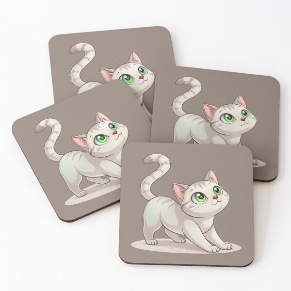 Item preview, Cute Kawaii Burmilla Cat with Big Green Eyes designed and sold by Mousy17.