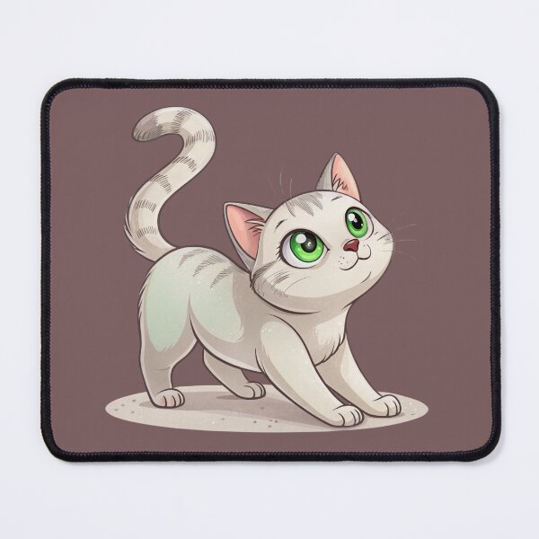 Item preview, Cute Kawaii Burmilla Cat with Big Green Eyes designed and sold by Mousy17.
