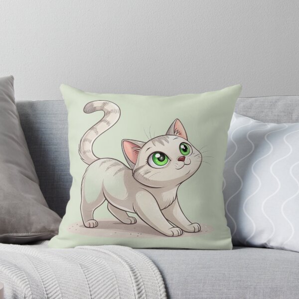 Item preview, Cute Kawaii Burmilla Cat with Big Green Eyes designed and sold by Mousy17.