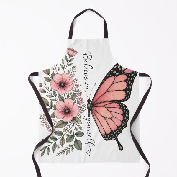 Item preview, Believe in Yourself Butterfly Floral Botanical Design | Pink Butterfly & Flowers designed and sold by cute-corner0.
