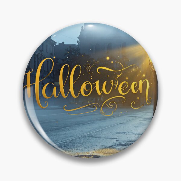 Item preview, Halloween Lantern Glowing on a Foggy Gothic Street designed and sold by OksArtStudio.