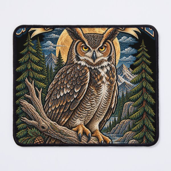 Item preview, Great Horned Owl Moon Country designed and sold by KrungiT Design .