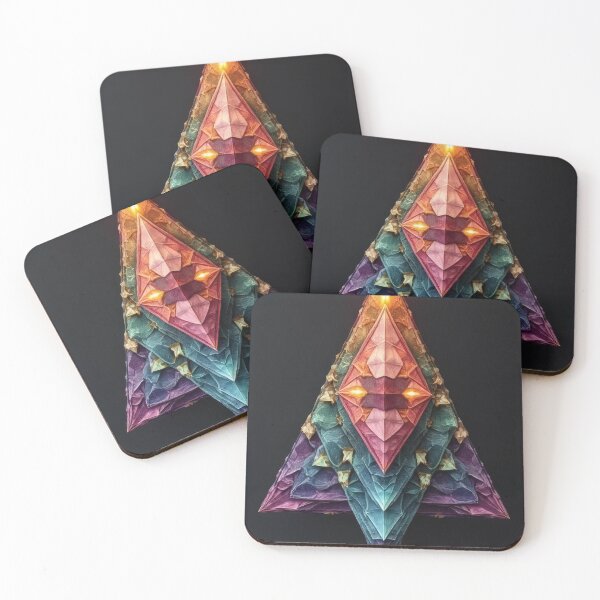 Item preview, Geometric crystalline being awakens with cosmic light designed and sold by Mianku | Für das Leben.