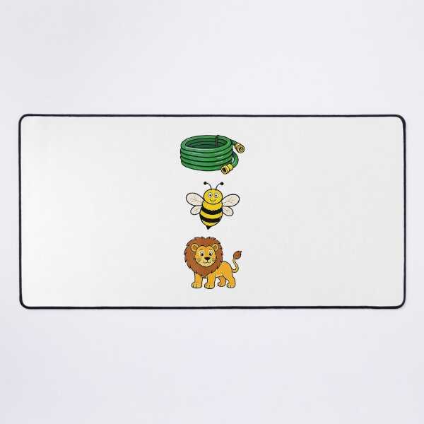 Item preview, Cute Garden Hose Bee and Lion Funny Rebus Design designed and sold by CocoLama.