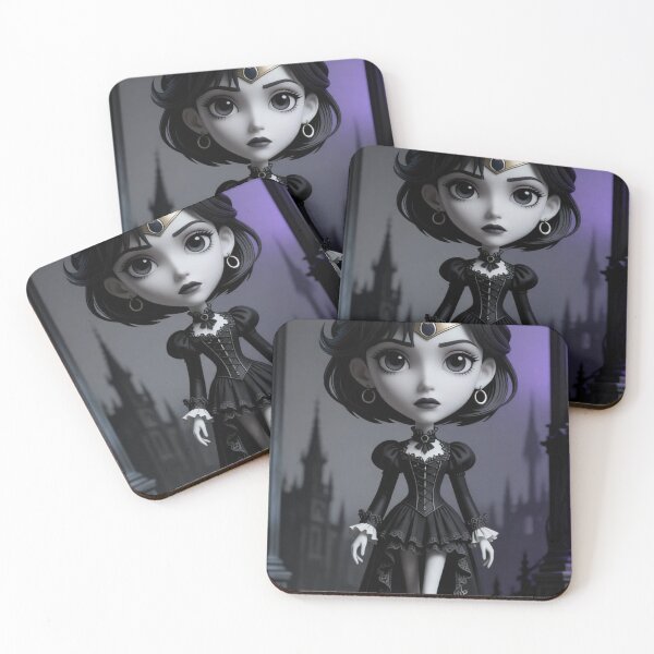 Item preview, Gothic Queen Doll in Black Dress Dark Fantasy designed and sold by LenNo9881.