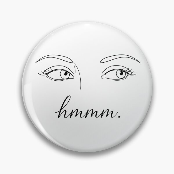Item preview, Hmmm Meme Minimalist Face Funny Thinking Reaction Simple Meme Humor T-Shirt designed and sold by pawsome purrfect.