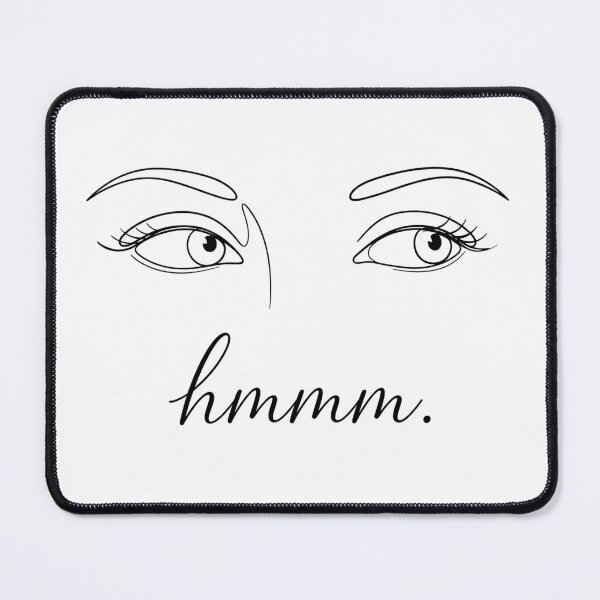 Item preview, Hmmm Meme Minimalist Face Funny Thinking Reaction Simple Meme Humor T-Shirt designed and sold by pawsome purrfect.