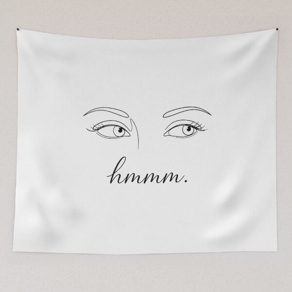 Item preview, Hmmm Meme Minimalist Face Funny Thinking Reaction Simple Meme Humor T-Shirt designed and sold by pawsome purrfect.