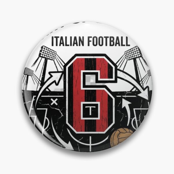 Item preview, Italian Football Defender Shirt – Vintage Number 6 Soccer Fan Gift designed and sold by GeniePixel.