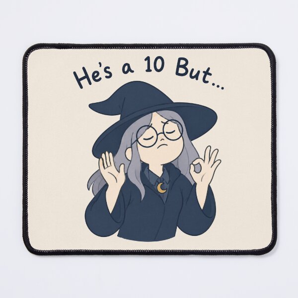 Item preview, He's a 10 But... Funny Witchy Bookish Sticker Book Lover Meme designed and sold by Yellowriversss.
