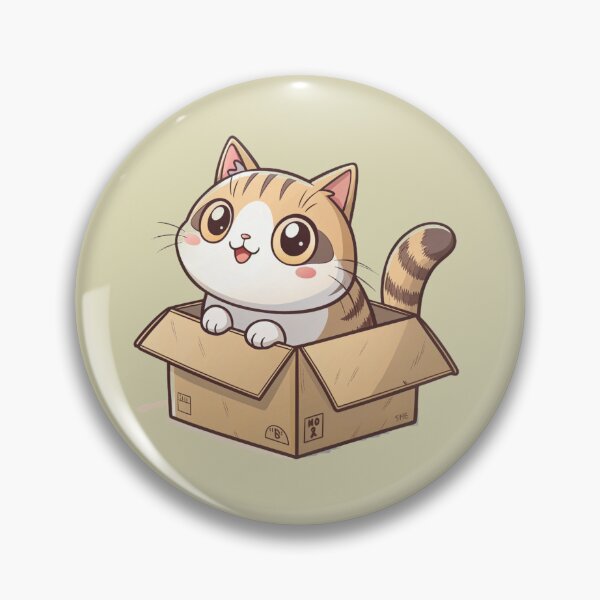 Item preview, Cute Kawaii Cymric Cat in a Cardboard Box designed and sold by Mousy17.