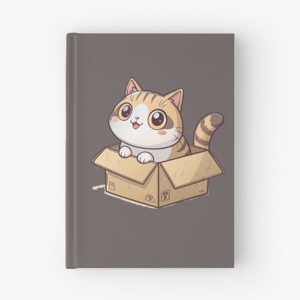 Item preview, Cute Kawaii Cymric Cat in a Cardboard Box designed and sold by Mousy17.