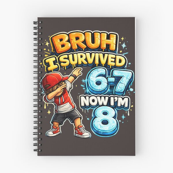 Item preview, Bruh I Survived 6-7 Now I'm 8 Funny 8th Birthday Design designed and sold by Lariva.