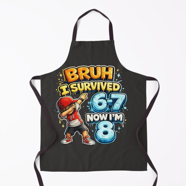 Item preview, Bruh I Survived 6-7 Now I'm 8 Funny 8th Birthday Design designed and sold by Lariva.