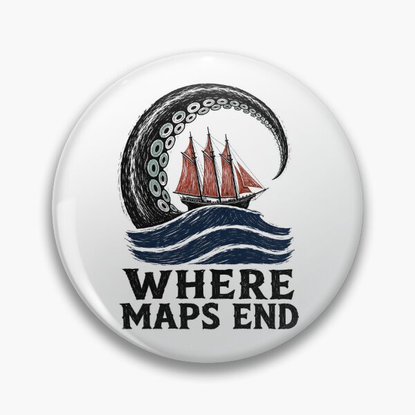 Item preview, Lovecraft Where Maps End - Tentacle Sea Voyage designed and sold by Fenay Designs.