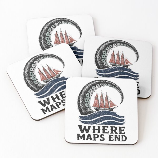 Item preview, Lovecraft Where Maps End - Tentacle Sea Voyage designed and sold by Fenay Designs.