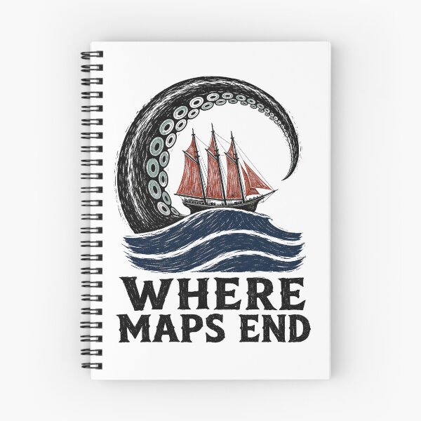 Item preview, Lovecraft Where Maps End - Tentacle Sea Voyage designed and sold by Fenay Designs.