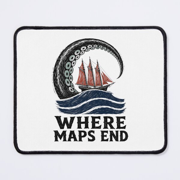 Item preview, Lovecraft Where Maps End - Tentacle Sea Voyage designed and sold by Fenay Designs.