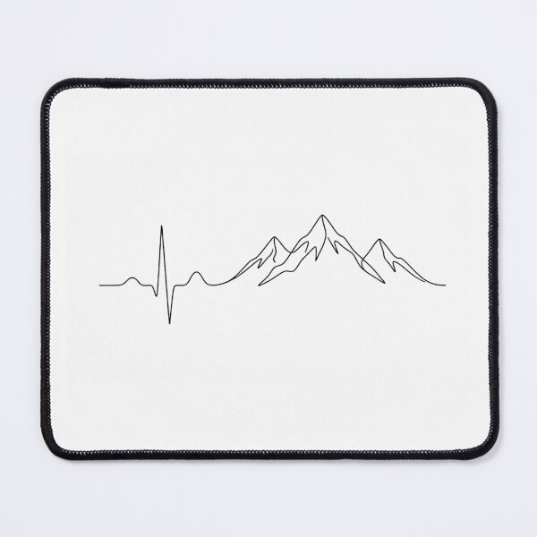 Item preview, Heart Rate Wave Mountain Line Art designed and sold by RepZeroStudio.