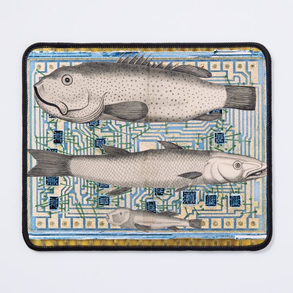 Item preview, Silicon Valley Fish and Chips Funny Tech Pun Collage Art designed and sold by SiliconValleyUS.