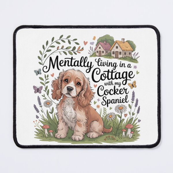 Item preview, Mentally Living In A Cottage With My Cocker Spaniel, Cottagecore Dog Lover designed and sold by WHDProduction45.
