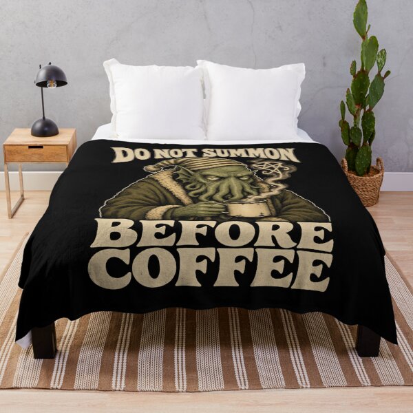 Item preview, Lovecraft Do Not Summon Before Coffee designed and sold by Fenay Designs.