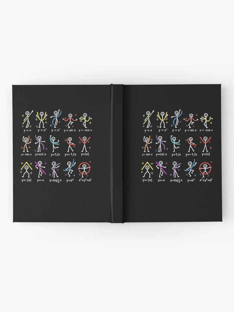 Thumbnail 2 of 3, Journal, Dancing Stick Figure Math Functions Chart designed and sold by cerima.