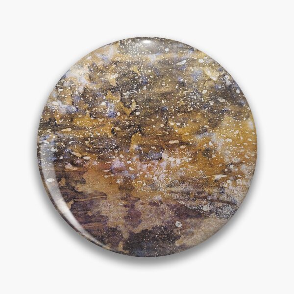 Item preview, Gold and Purple Cosmic Abstract Gelplate Art designed and sold by Emily Macafore.
