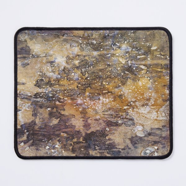 Item preview, Gold and Purple Cosmic Abstract Gelplate Art designed and sold by Emily Macafore.