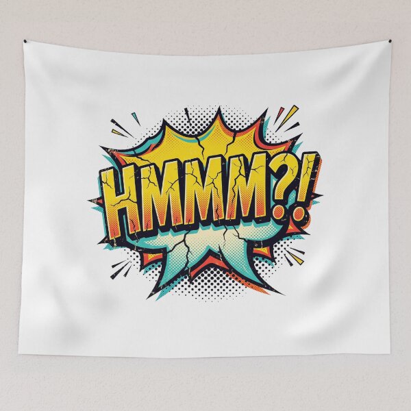 Item preview, Hmmm Meme Comic Explosion Funny Hmmm Reaction Confused Meme Pop Art T-Shirt designed and sold by pawsome purrfect.