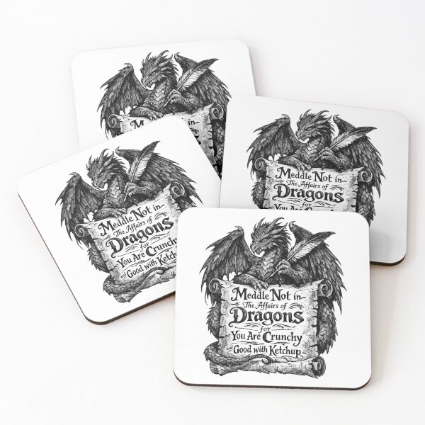 Item preview, Meddle Not in the Affairs of Dragons Funny Fantasy Saying designed and sold by elkotbey.