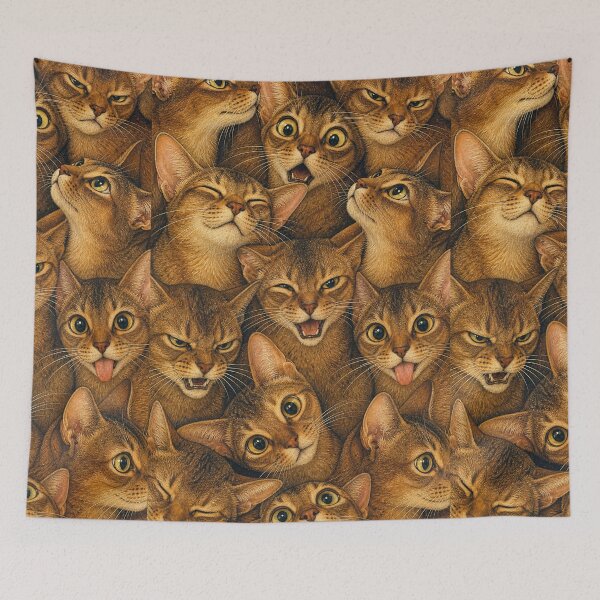Item preview, Abyssinian Cat Portrait Collage designed and sold by merchxwear.